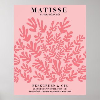 Blush Pink Floral Poster | Matisse Style Wall Art