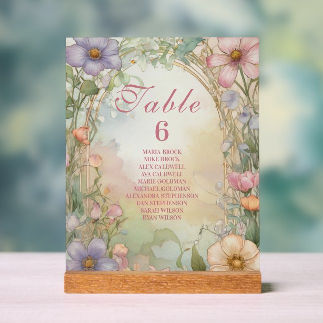 Blush Pink Floral Quinceanera Celebration Acrylic Sign (Neutral)