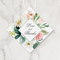 Blush Pink Floral Quinceanera Thank You