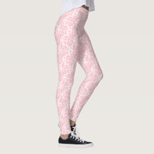 Blush Pink Floral Rose Pattern  Leggings