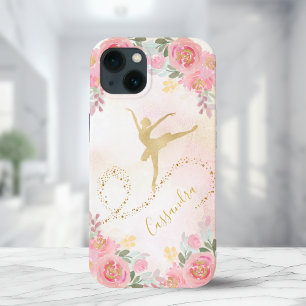 Blush Pink   Floral Roses Elegant Ballerina Dancer iPhone 13 Case
