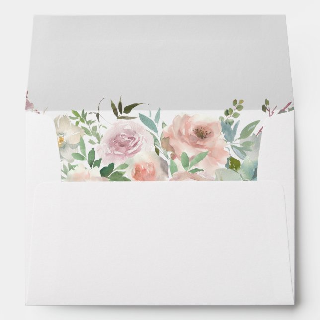Blush Pink Floral & Succulent Envelope (Back (Bottom))