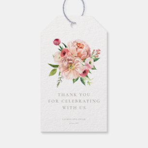 Blush Pink Floral Thank You Favour Gift Tags