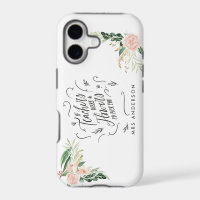 Blush pink floral thank you teacher gift