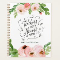 Blush pink floral thank you teacher gift 