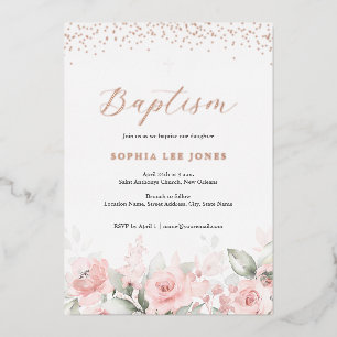 Blush Pink Floral Watercolor Baptism