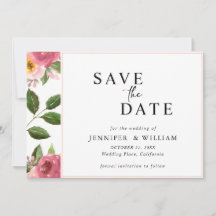 Blush Pink Floral Watercolor Wedding 