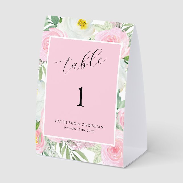 Blush Pink Floral Wedding  (Front)