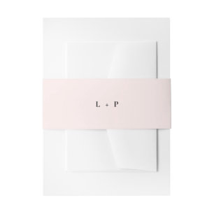 Blush Pink Floral Wedding Belly Band Invitation Belly Band