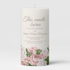 Blush Pink Floral Wedding This Candle Burns Memory