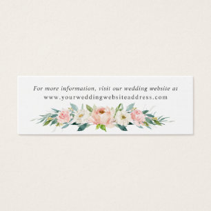 Blush Pink Floral Wedding Website Enclosure