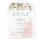 Blush Pink Floral Would she Rather Game Boho Bride
