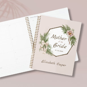 Blush Pink Floral Wreath Mother of the Bride Planner