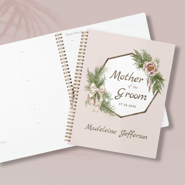 Blush Pink Floral Wreath Mother of the Groom Planner (Creator Uploaded)