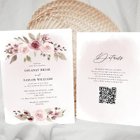 Blush Pink Floral Wreath Wedding One Piece