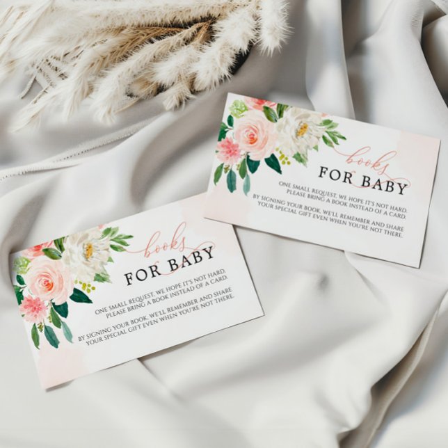 Blush Pink  Flowers  Book for Baby Enclosure Card (Creator Uploaded)