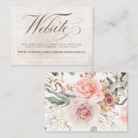 Blush Pink Flowers Elegant Wedding Website
