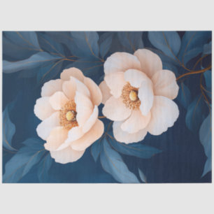 Blush Pink Flowers Floral Art Decoupage Tissue Paper