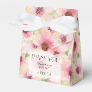 Blush Pink Flowers Party Favour Box