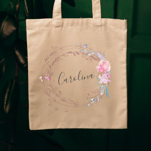 Blush Pink Flowers Tote Bag