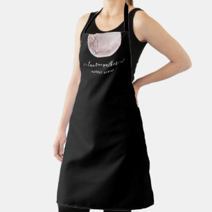 blush pink full moon elegant makeup artist apron