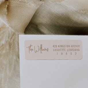 Blush Pink Fun Modern Return Address Labels