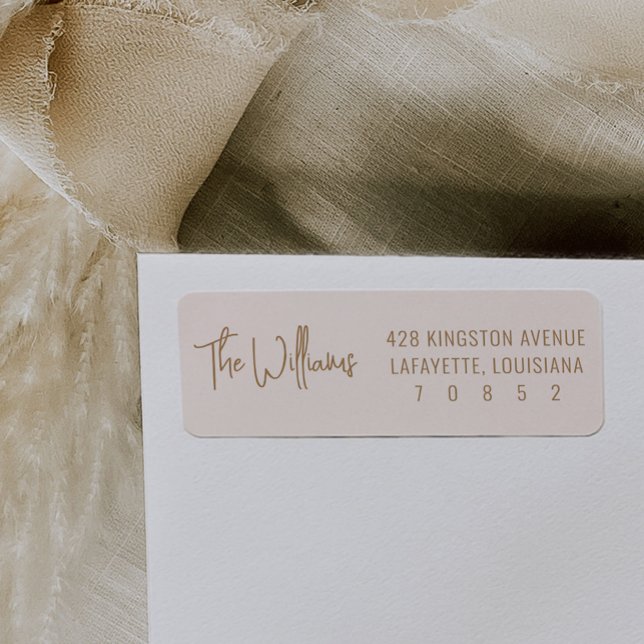 Blush Pink Fun Modern Return Address Labels (Pink fun and modern return address labels.)