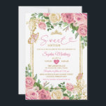 Blush Pink Garden Floral Sweet 16th Girl Birthday Invitation<br><div class="desc">Blush Pink Garden Floral Sweet 16th Girl Birthday Invitation
Mis Quince 15 Anos,  16th Birthday, </div>