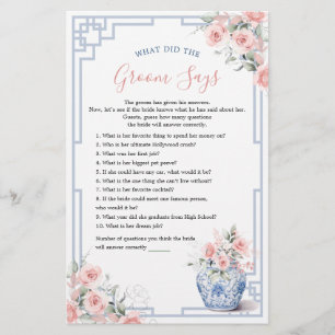 Blush Pink Ginger Jar Chinoiserie What Groom Says