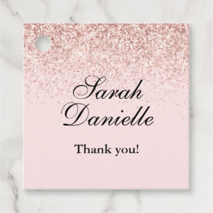 Blush Pink Glitter Confetti Party Favour Favour Ta Tags