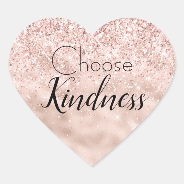 Blush Pink Glitter Glitzy Sparkle   Heart Sticker (Front)