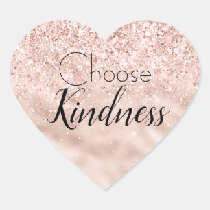 Blush Pink Glitter Glitzy Sparkle   Heart Sticker