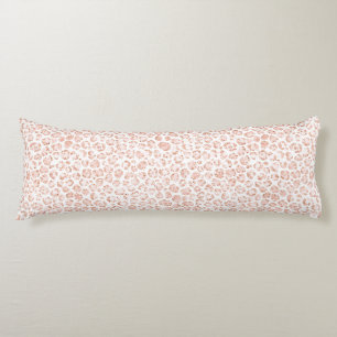 Blush Pink Glitter Leopard Print      Body Cushion