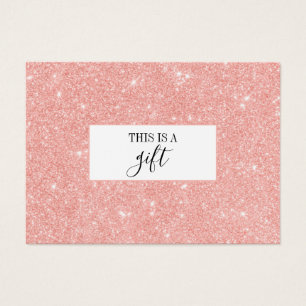 Blush Pink Glitter Makeup Artist Gift Certificate