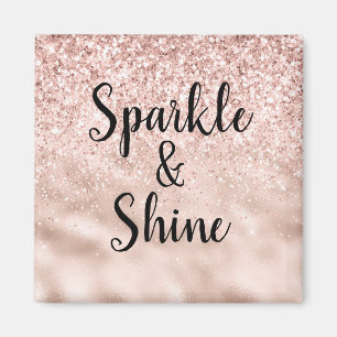 Blush Pink Glitter Sparkle Shine Magnet