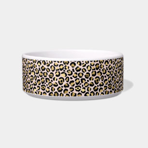 Blush Pink Gold Black Leopard Print            Bowl
