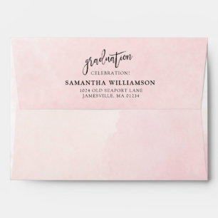 Blush Pink Gold Botanical Graduation Party Envelopes