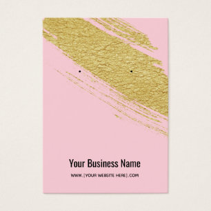 Blush Pink Gold Brush Earring Display Cards