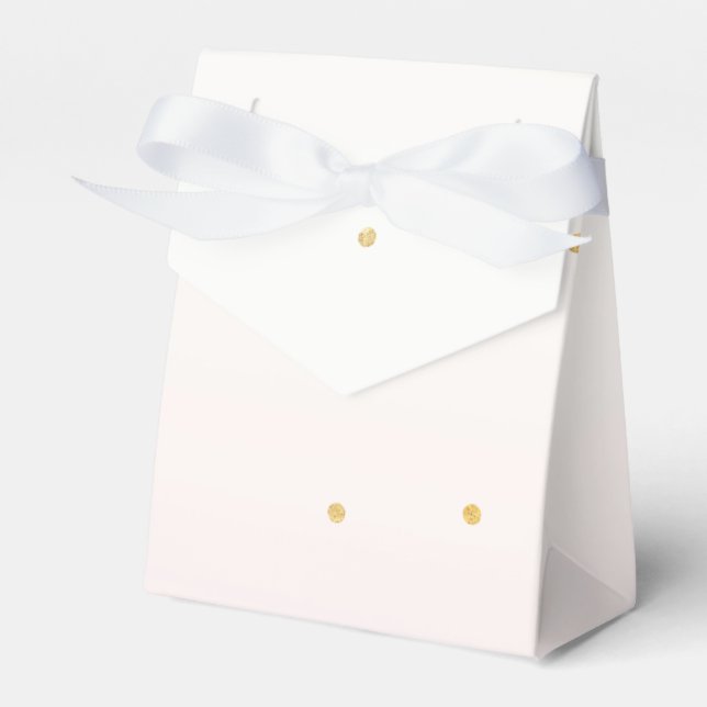 Blush Pink Gold Confetti Sparkle Ombre Favour Box (Front Side)