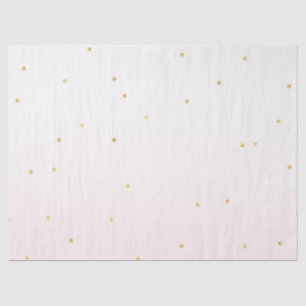 Blush Pink Gold Confetti Sparkle Ombre Tissue Paper