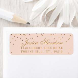 Blush Pink & Gold Confetti Wedding