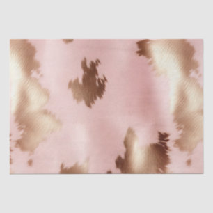 Blush Pink Gold Cowgirl Cowhide Tissue Paper