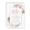 Blush Pink Gold Floral 100th Birthday Party