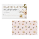 Blush Pink Gold Floral Diaper Raffle Baby Shower