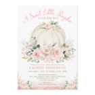 Blush Pink Gold Floral Pumpkin Girl Baby Shower