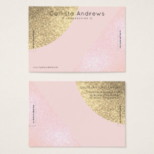 Blush Pink Gold Glitter Geo Heart Bracelet Display