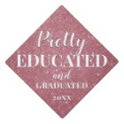Blush Pink Gold Glitter Pretty Educated Graduated
