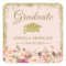 Blush Pink Gold Glitters Floral Graduation Favour