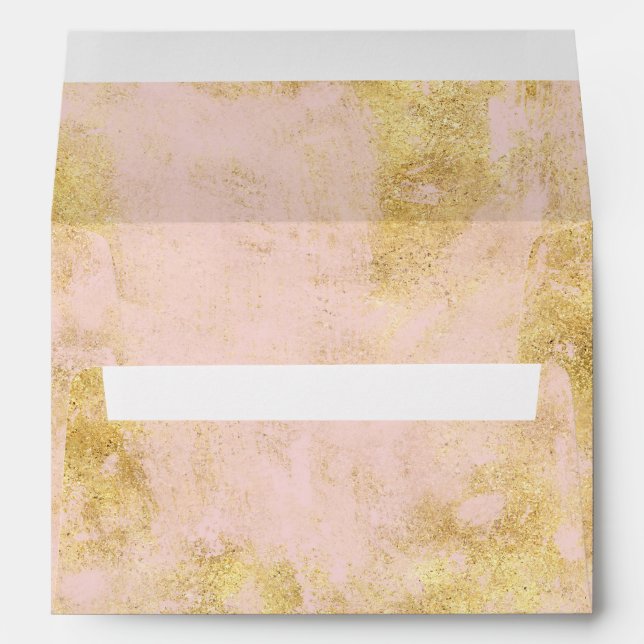 Blush Pink Gold Grunge Envelopes (Back (Bottom))