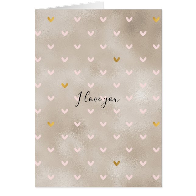 Blush Pink Gold Hearts (Front)